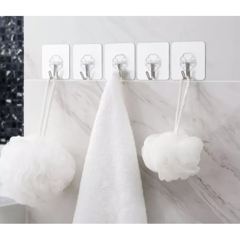 Bộ 10 Chiếc Móc Dán Tường Chịu Lực, Siêu Dính.