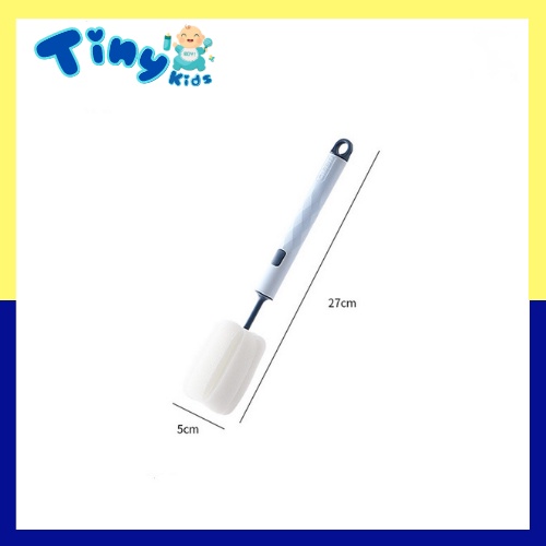 Cọ Bình Sữa Mút Xốp Có Tay Cầm Dài Xoay 360 độ Cọ Bình Sữa, Chai Tiện Dụng Có Thay Thế Đầu Mút - Tiny Kid