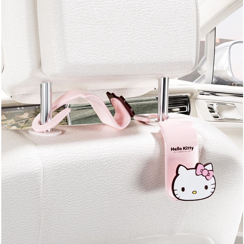 Móc treo đồ XIAODUOJIAJU gắn lưng ghế xe hơi hình mèo Hello Kitty tiện dụng