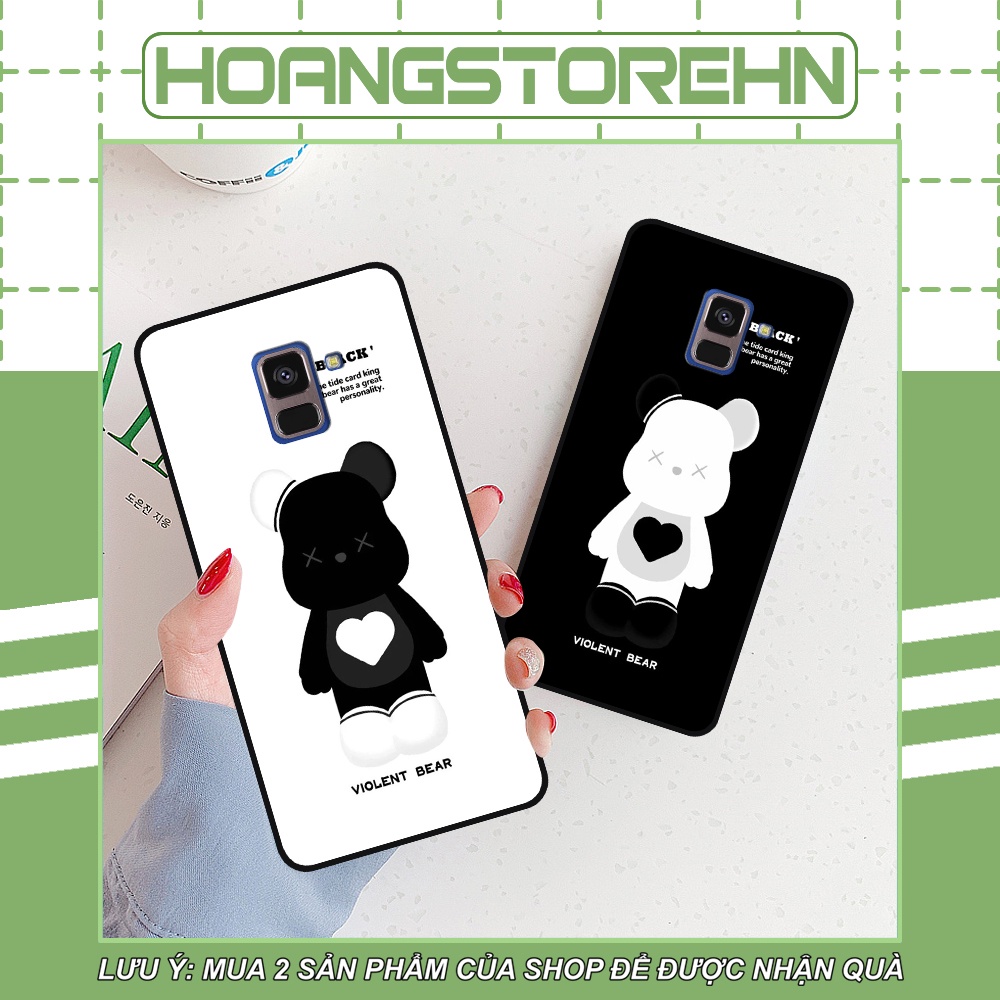 Ốp lưng Samsung A5 2018 / A8 2018 / A8 Plus / A8+ in hình họa tiết Mountain, Be@rbrick dễ thương (T13 - T18)