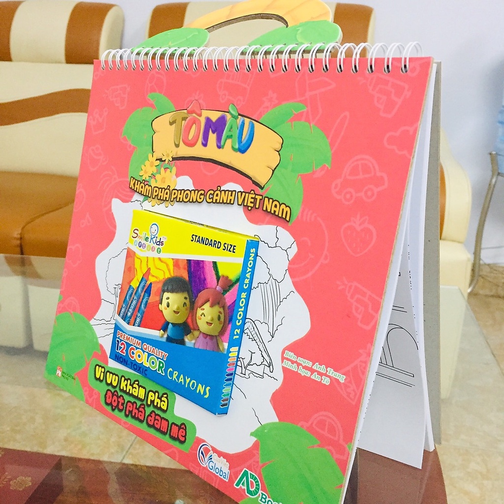 Sách Tô Màu - Khám Phá Phong Cảnh Việt Nam (Tặng kèm hộp bút tô màu)
