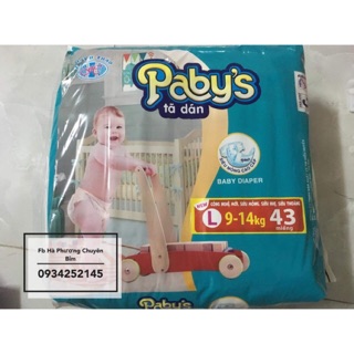 Combo 2 bịch tã dán paby s49 m46 l43 xl41 miếng