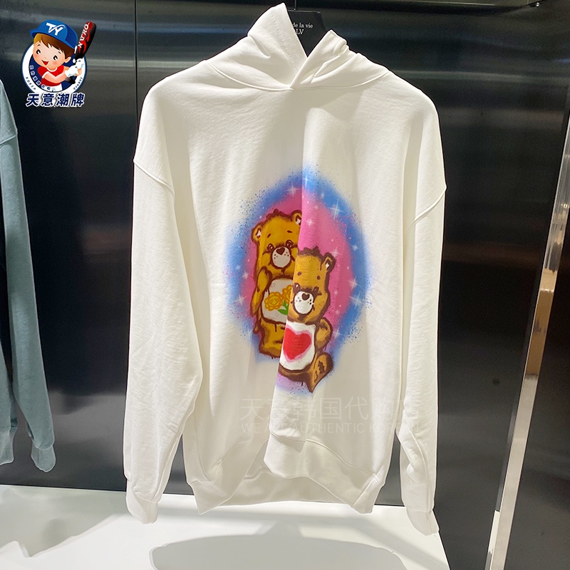 ADLV Áo hoodie dễ phối đồ hình gấu dễ thương