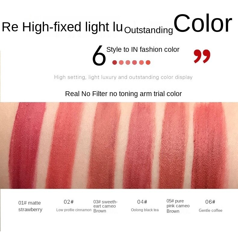 [Hàng mới về] Son kem nhung lì mịn trang điểm thời trang chuyên nghiệp