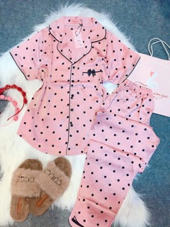 Đồ bộ lụa satin Flamingo
