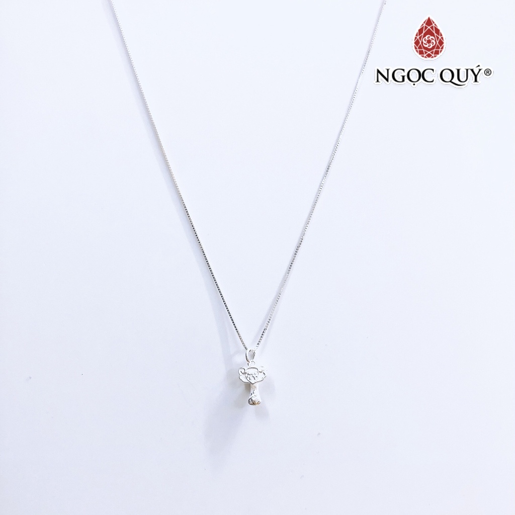 Dây chuyền bạc mặt ruyi gậy như ý treo - Ngọc Quý