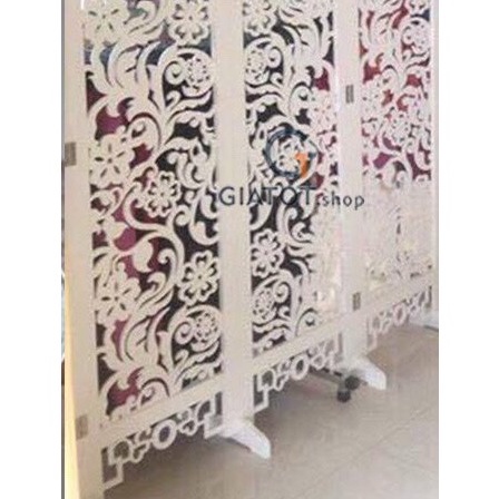 Bình phong vách ngăn họa tiết hình hoa chồi GTS304 cao cấp bằng gỗ CNC chống mối,mọt/ Giá bán 1 tấm