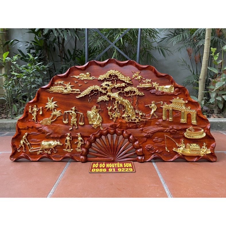 Tranh gỗ đồng quê