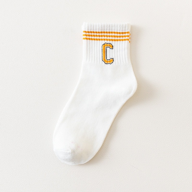 Vớ Tất Nữ Họa Tiết Chữ Cái - Vớ Nữ Cotton Mềm Mại , Thoáng Mát Khử Mùi , Nhiều Màu Lựa Chọn
