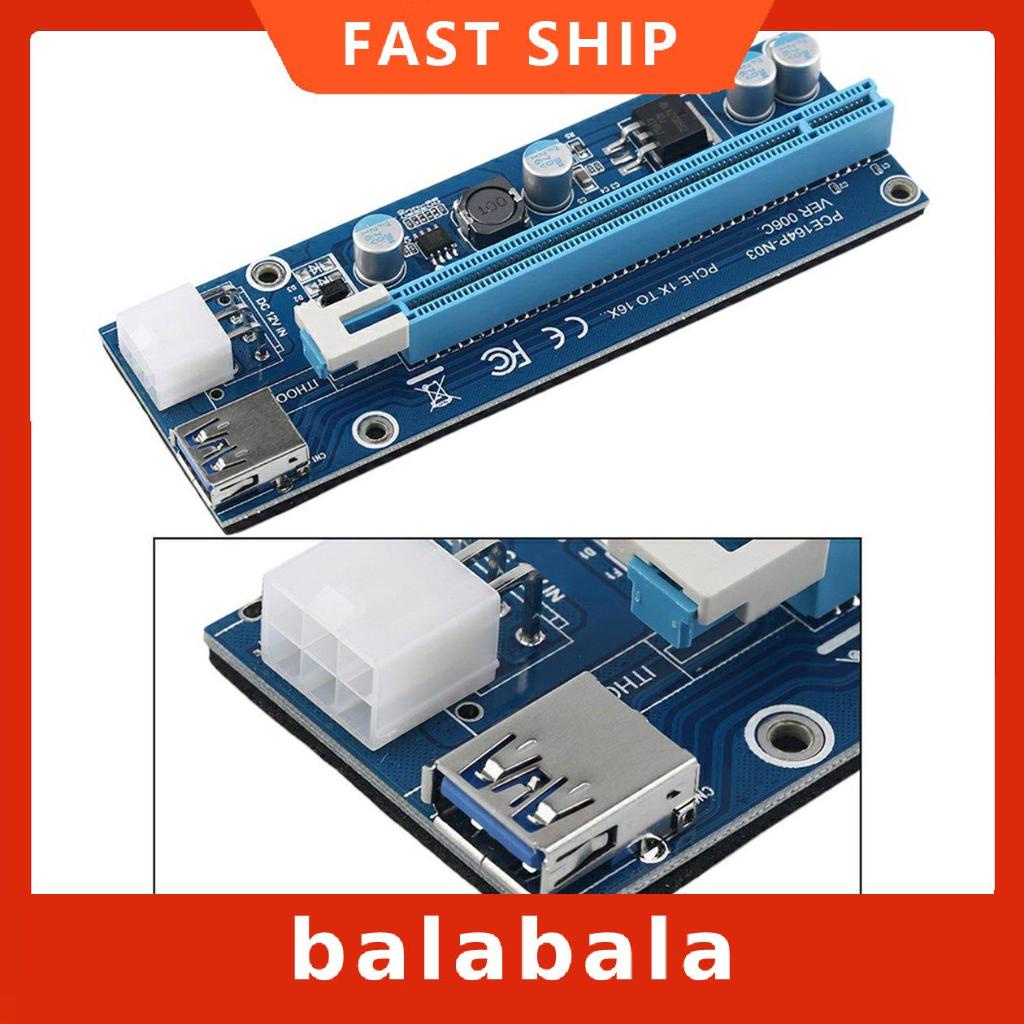 Card mở rộng PCI-E1x sang 16x 6PIN | WebRaoVat - webraovat.net.vn