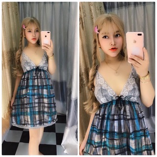 Đầm lụa satin sale 75k