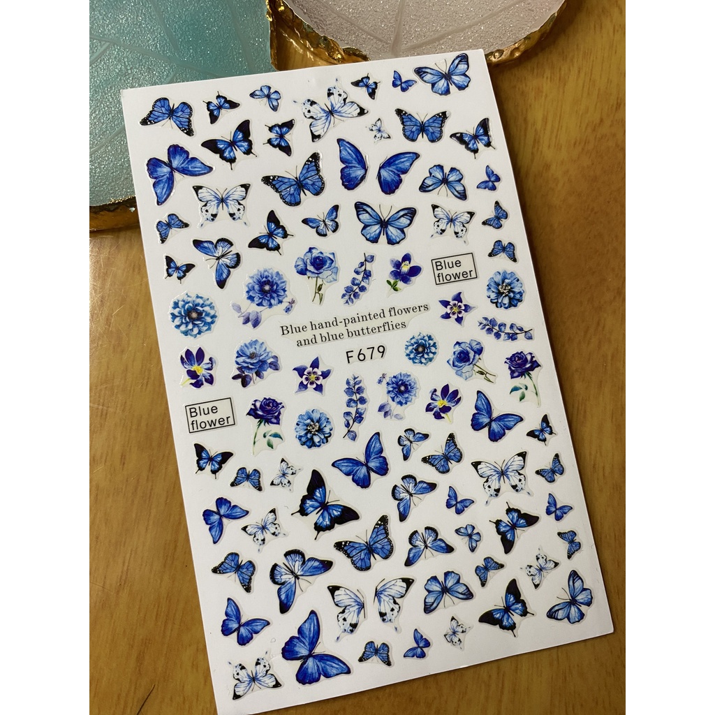 Sticker & Decal dán móng tay hình BƯỚM  2021 (3)