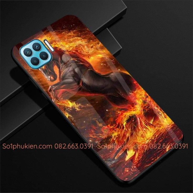 Ốp Lưng OPPO A73 4G / F17 / A93 lưng ép kính cường lực nano chống bể cao cấp hình sư tử, sói, cá siêu đẹp