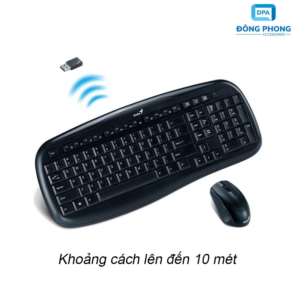 Bộ Chuột & Bàn Phím Không Dây Genius KB-8000 Chính Hãng