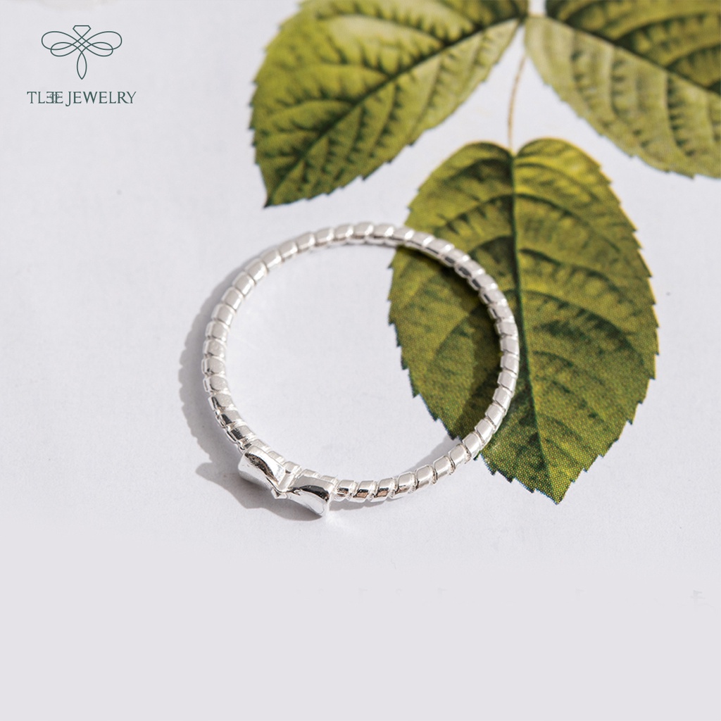 Nhẫn bạc nữ TLEE nơ nhỏ xinh xắn dịu dàng NCJ A0183