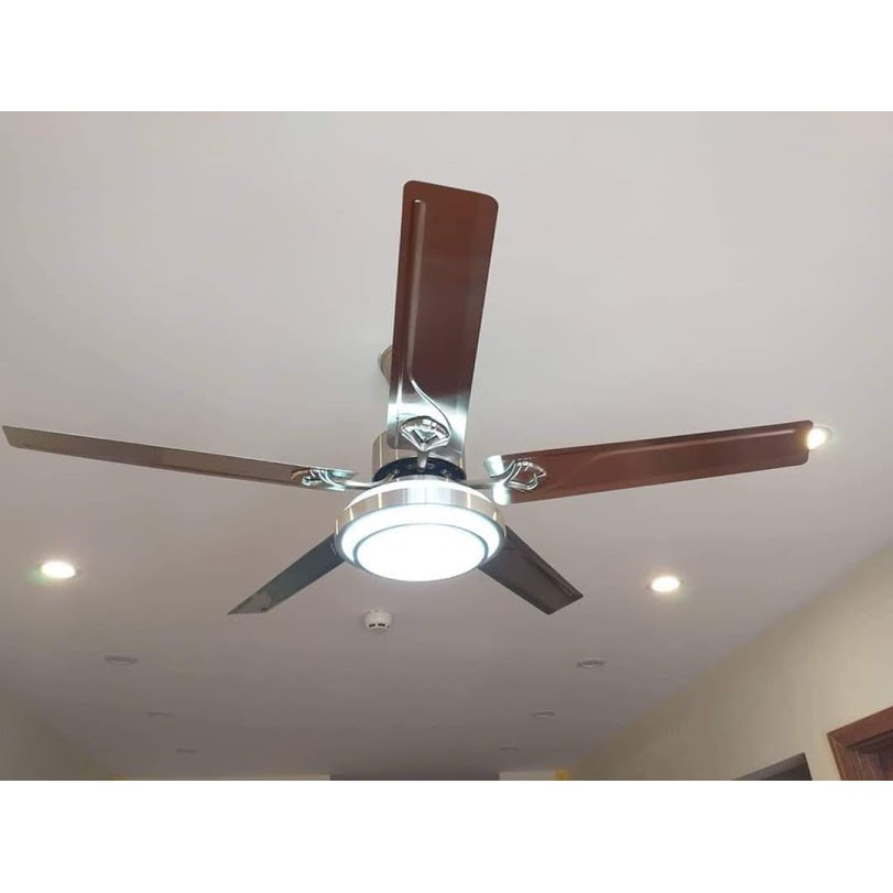 Đèn quạt trần LUXURY DECORATIVE FAN LAMP Cánh Kim Loại 52inch, đèn LED  QTK52L