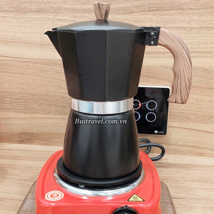 Ấm pha trà, cafe dã ngoại 150ml và 300ml - Bình pha cafe Moka du lịch nhỏ gọn- Bụi Travel