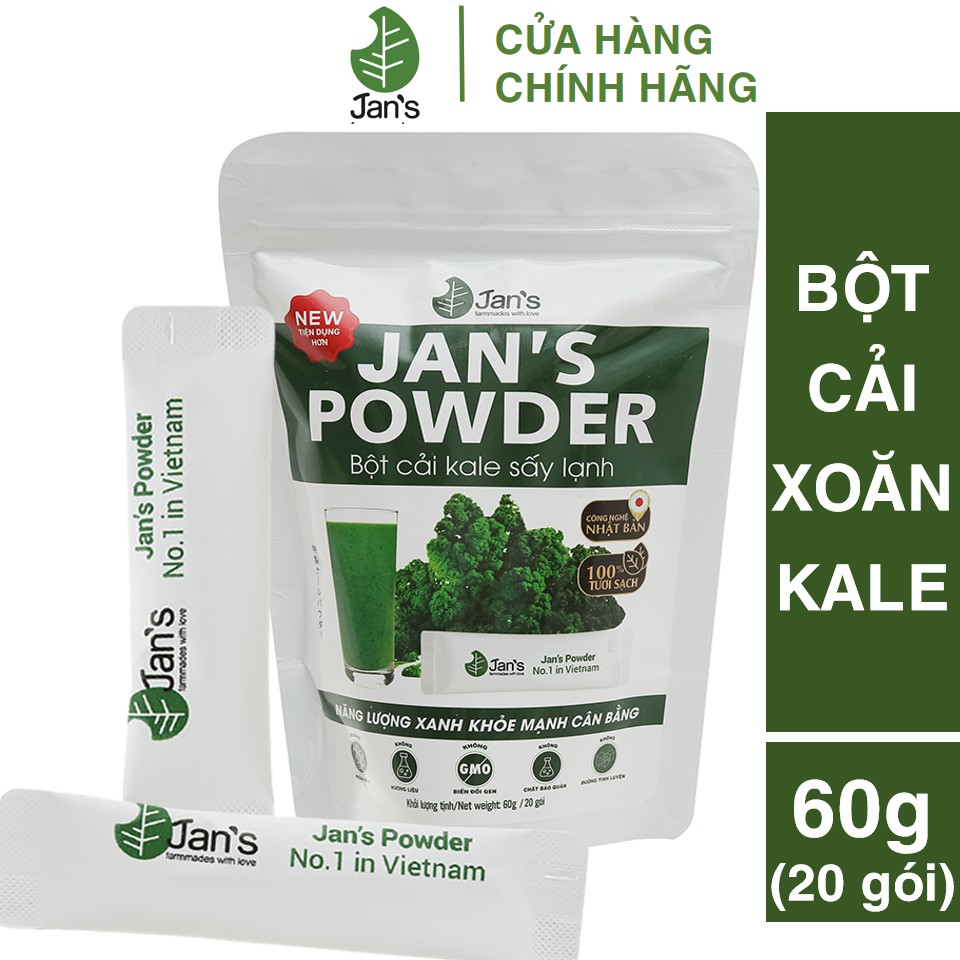 [CHÍNH HÃNG] Bột Cải Xoăn Kale Sấy Lạnh Jan's