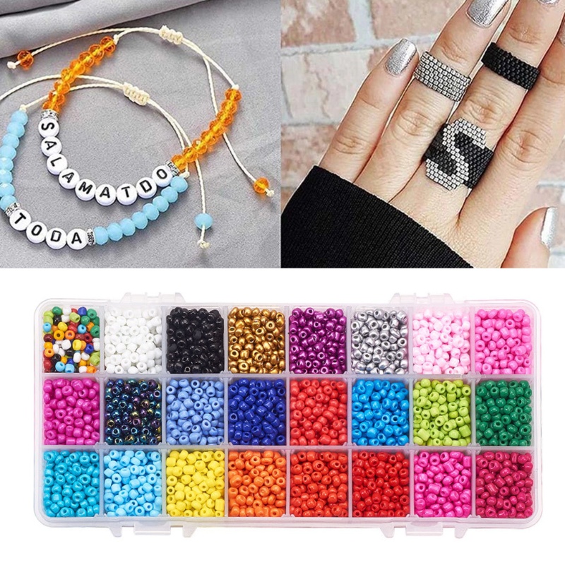 Hạt Thủy Tinh Tròn Nhiều Màu Dùng Làm Trang Sức Thủ Công DIY