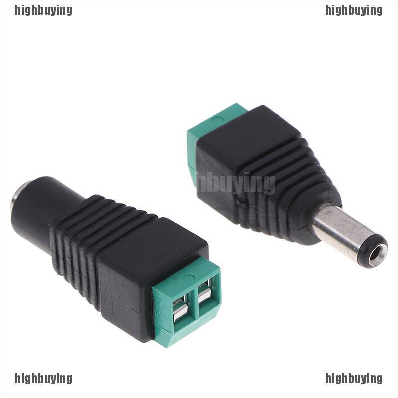 HBVN belle 20pcs Male+Female DC Power Jack Connector Adapter Plug 2.1 x 5.5mm for CCT modish