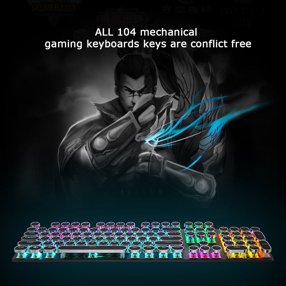 Bàn phím cơ Hp GK400Y RGB có dây chuyên dụng cho dân văn phòng