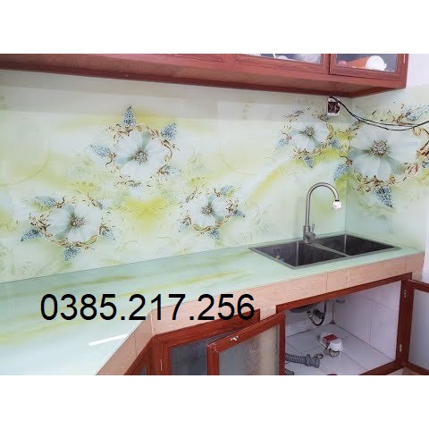 Tranh kính 3d ốp bếp