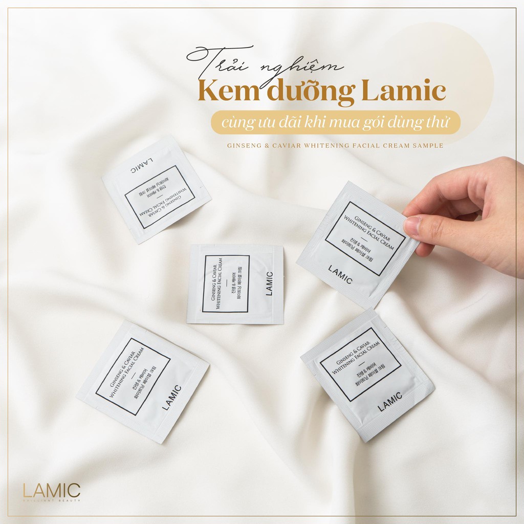 Kem Dưỡng Ẩm Dưỡng Trắng Da LAMIC Gói Sample Dùng Thử 2ml