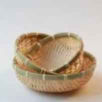 Xưởng SX- Rá tre rổ tre tí trang trí giá đựng vỏ hạt hướng dương -Tre Việt