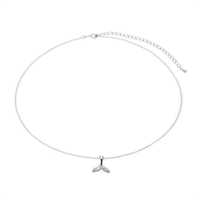 Vòng cổ mặt đuôi cá thiết kế đơn giản cá tính cho nữ