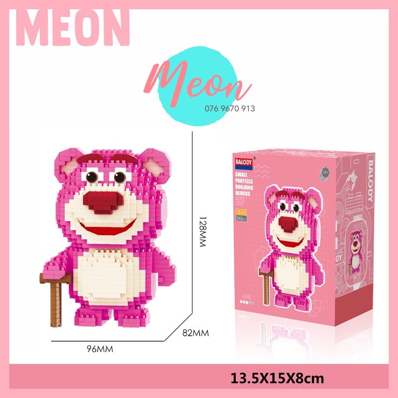 Xếp Hình lego Gấu Lotso và Buzz Lightyear trong Toy story - Miniblock Lotso Toy story