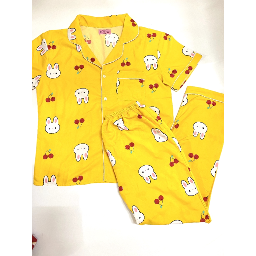 Bộ Pijama Nhiều Họa Tiết Chất Kết Thái Tay Ngắn Quần Dài (SP001038 ) | BigBuy360 - bigbuy360.vn