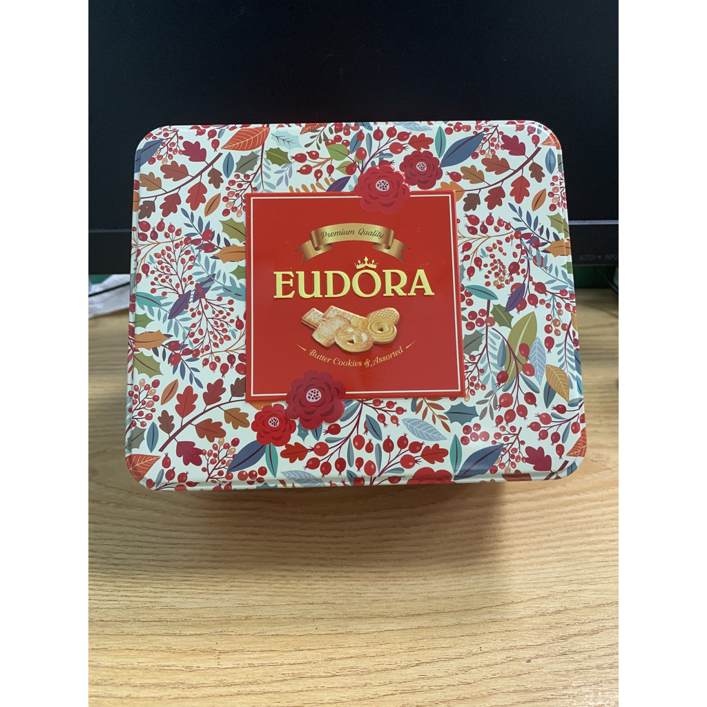[Hỏa tốc] BÁNH EUDORA QUY BƠ HỘP THIẾC HOA ĐÀO 206GR