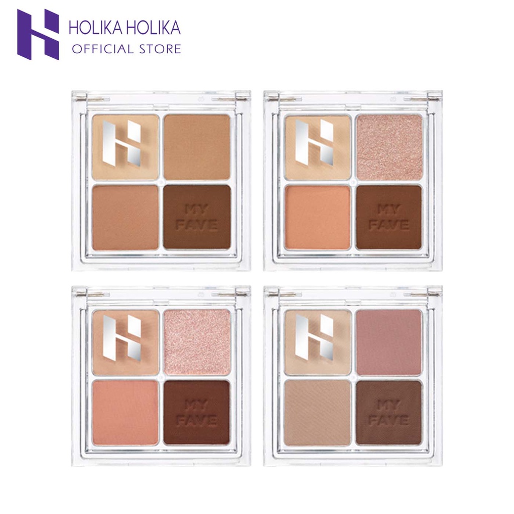 Bảng phấn mắt 4 ô Holika Holika my fave eyeshadow palette

