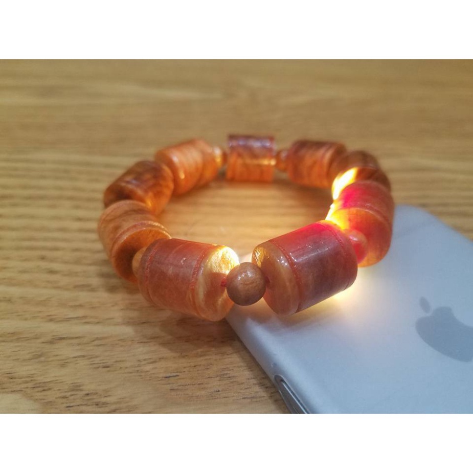 vòng tay gỗ huyết long đốt trúc size 14 ly