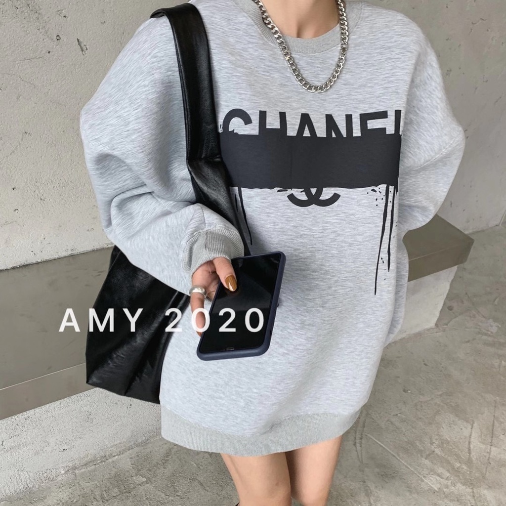 Áo nỉ dài tay cổ tròn in chữ 3 màu phong cách Hàn Quốc hợp thời trang cho nữ | BigBuy360 - bigbuy360.vn