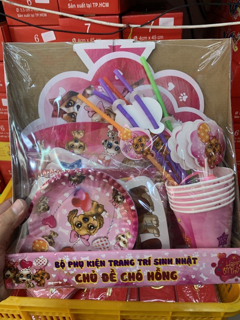 135k Combo Trang Trí Bàn Tiệc Sinh Nhật, Thôi Nôi, Đầy Tháng Cho Bé