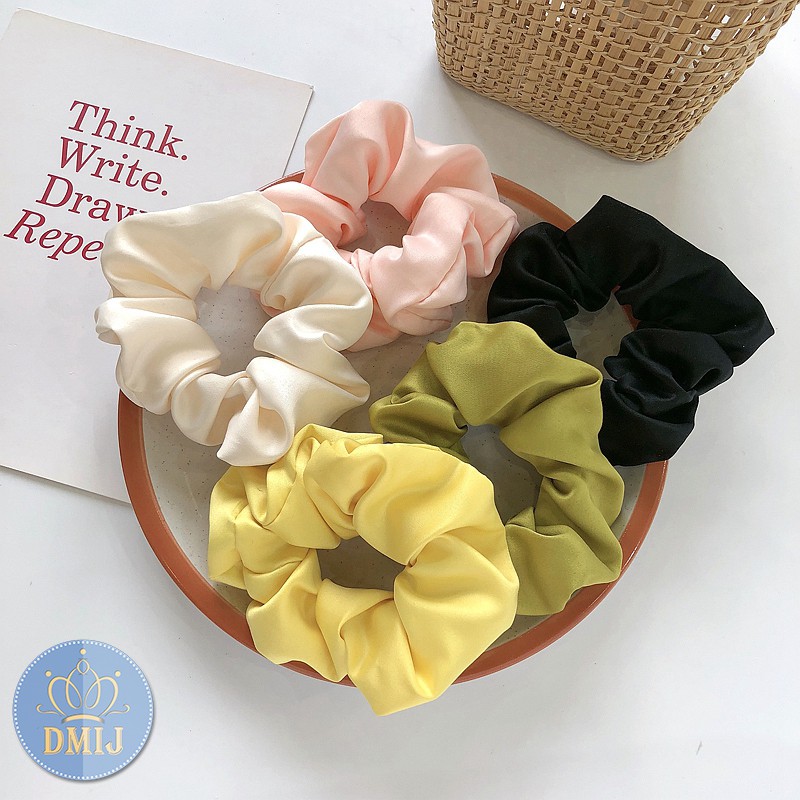 [Cột Tóc Vải Scrunchies] Dây Buộc Tóc Scrunchies Nhiều Màu Hàn Quốc