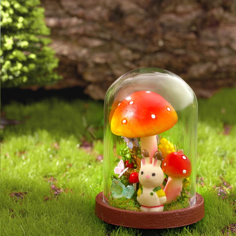 Nhà búp bê lồng kính lắp ráp mini siêu dễ thương cực kì dễ ráp cho người mới chơi tặng kèm keo dán và dụng cụ lắp ráp