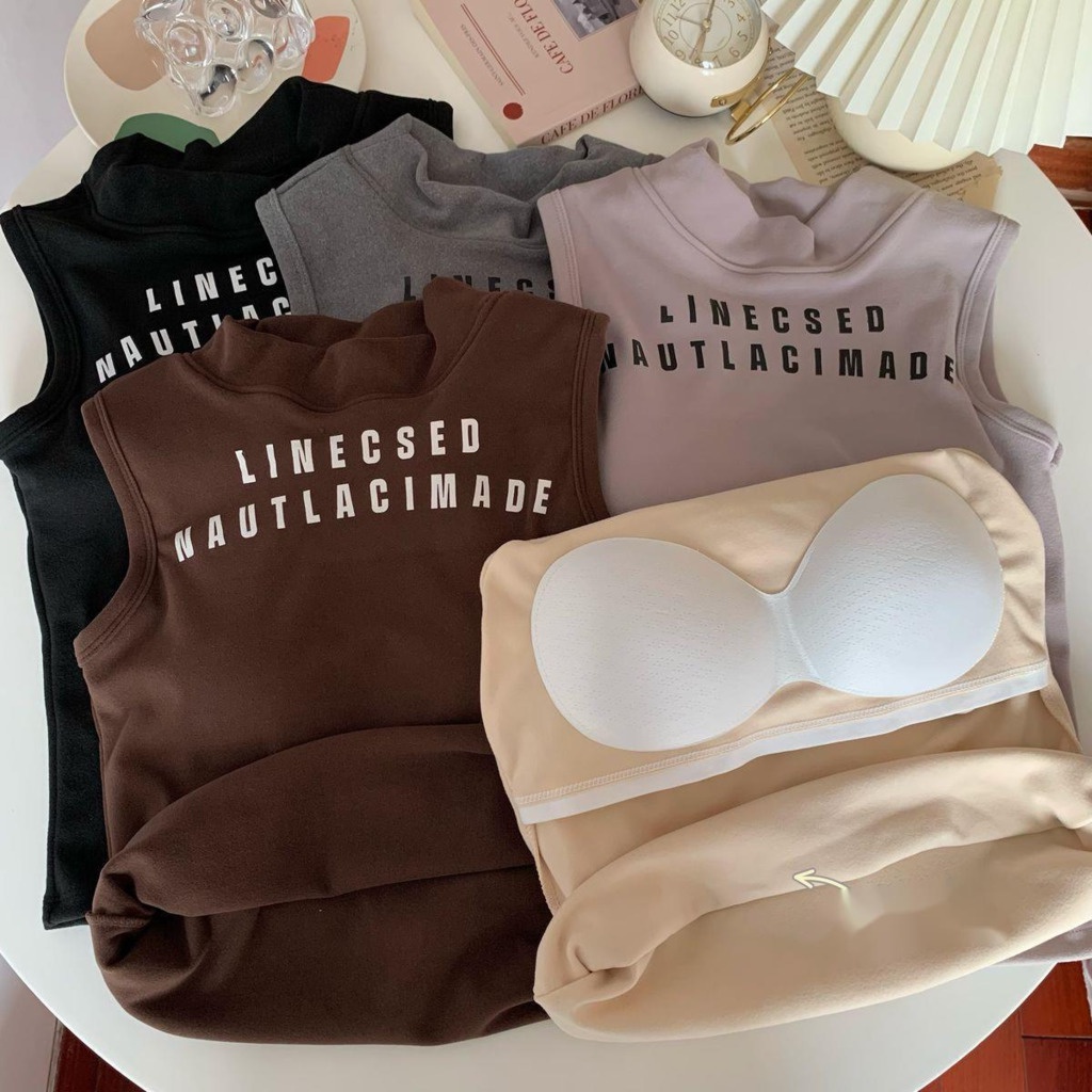 Áo Sát Nách Cổ Lọ In Họa Tiết Thời Trang Thu Đông