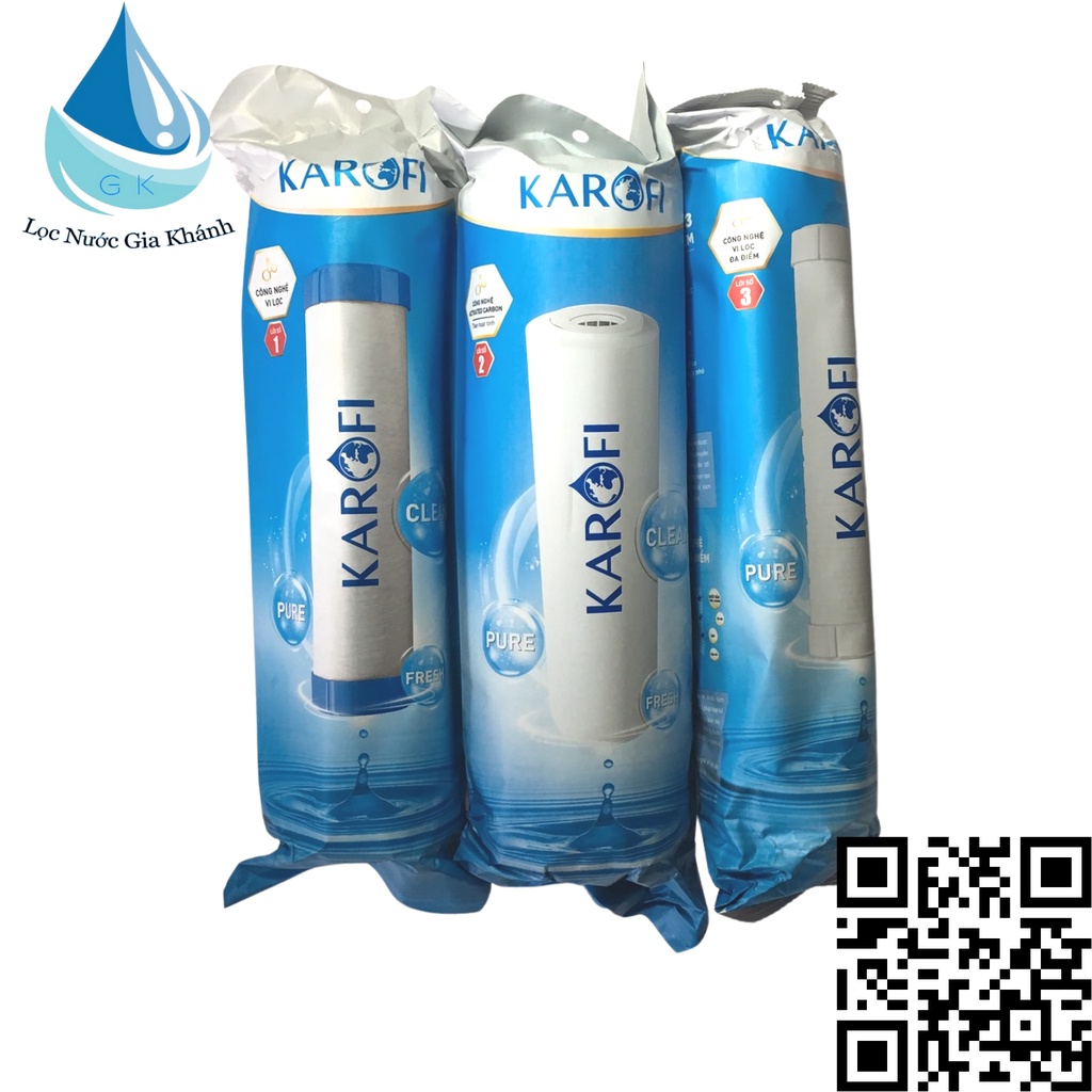 BỘ LÕI LỌC KAROFI CHÍNH HÃNG 1-2-3 | CÓ TEM CÀO KIỂM TRA HÀNG CHÍNH HÃNG