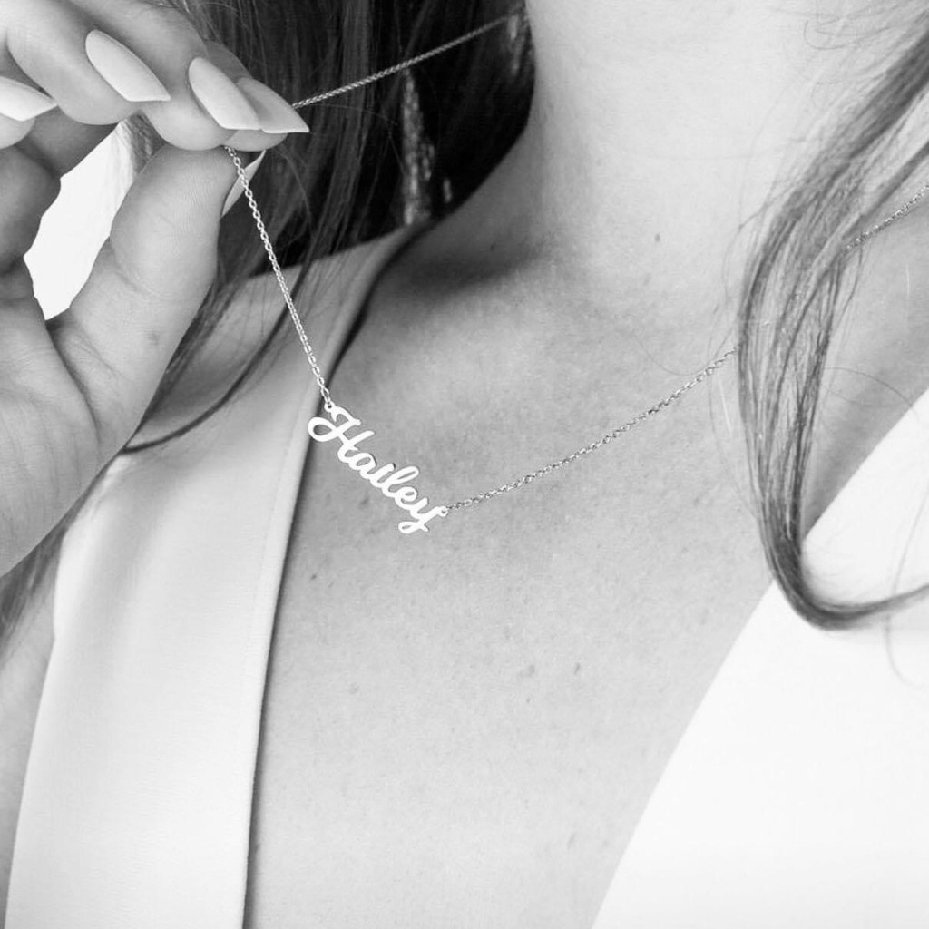 Dây chuyền bạc Tlee mẫuchữ thiết kế trendy theo yêu cầu TleeJewelry D0192