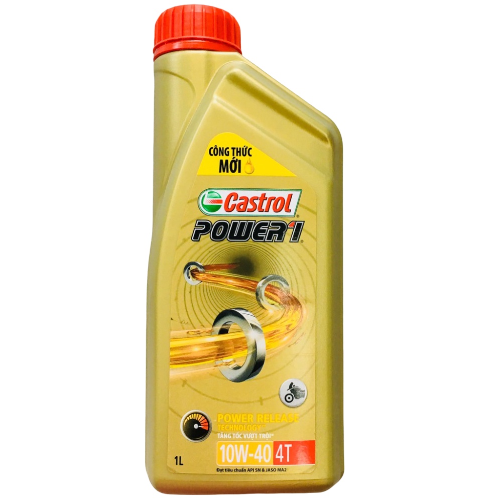 NHỚT CASTROL xe số cao cấp POWER 1 10W-40 XE SỐ 1L