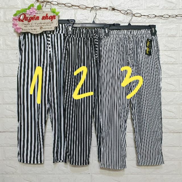 Quần dài sọc ống nhỏ, phom 55kg