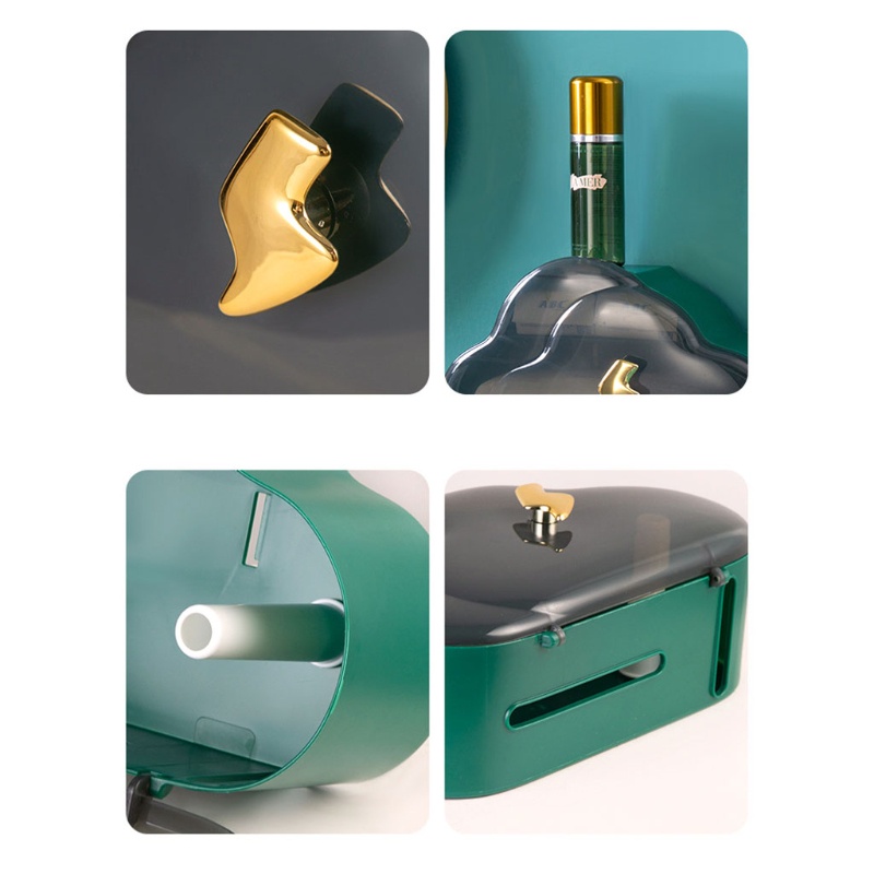 Hộp Đựng Khăn Giấy Cuộn Hình Đám Mây Gắn Tường Giá Đỡ