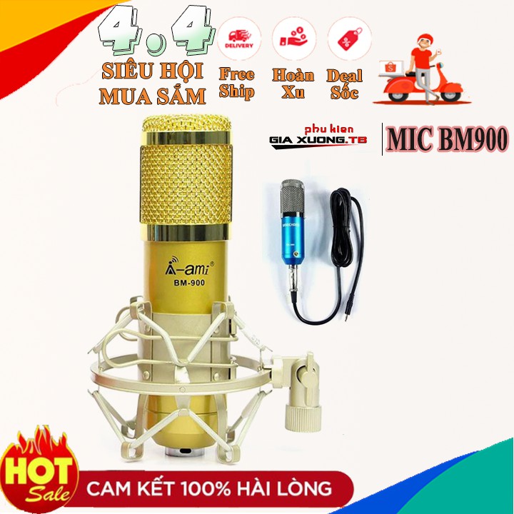 Mic thu âm BM900 Kết hợp suondcard K10 và H9,V8,V10 4.9, giá tốt nhất