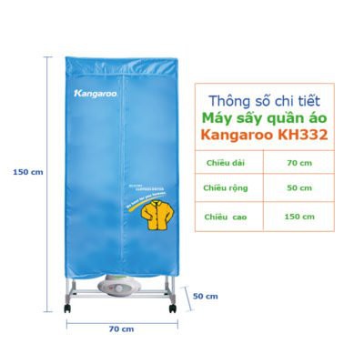 Máy sấy quần áo Kangaroo KG332