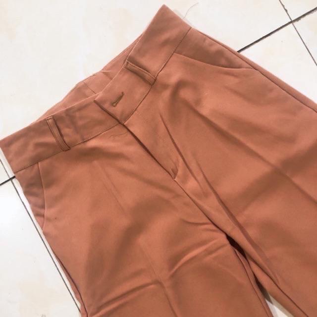 Quần ống rộng nữ,quần culottes nữ dáng dài khoá trước chất liệu vitex