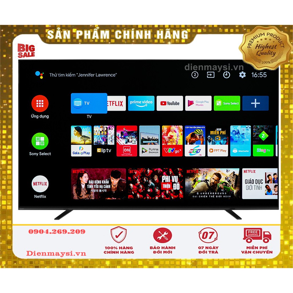 Android Tivi OLED Sony 4K 65 inch KD-65A8H (Miễn phí giao tại HCM-ngoài tỉnh liên hệ shop)