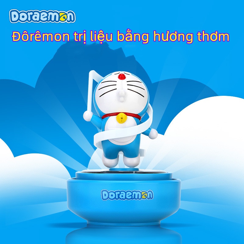 Doraemon Trang Trí Xe Hơi Sử Dụng Năng Lượng Mặt Trời Hình Doremon Đáng Yêu tự động xoay đồ trang trí xe hơi