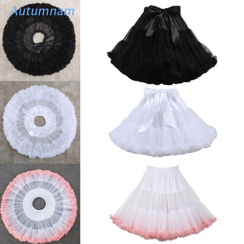 Chân váy xòe vải tuyn satin phối lưới thắt nơ ngọt ngào cho nữ